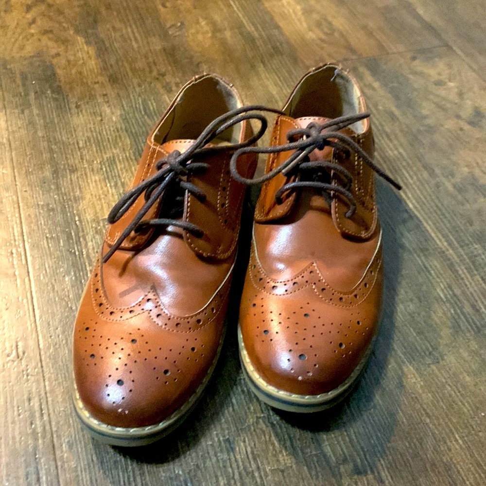 Boys Brown Dress Shoes 3M